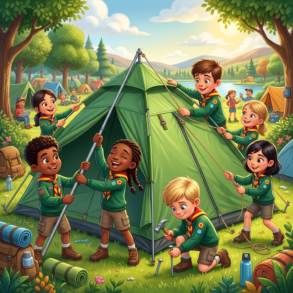 Pitching Tents